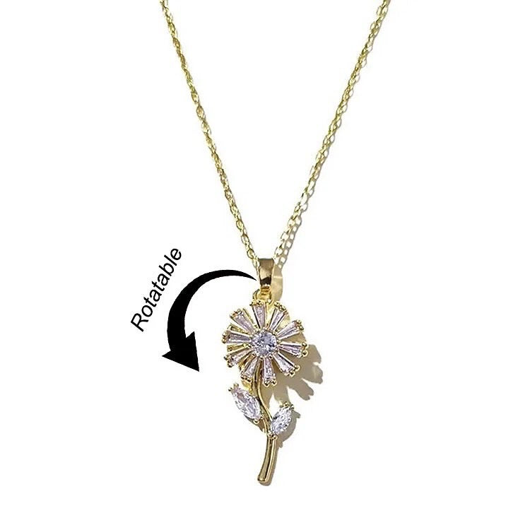 Silver Rotatable Necklace