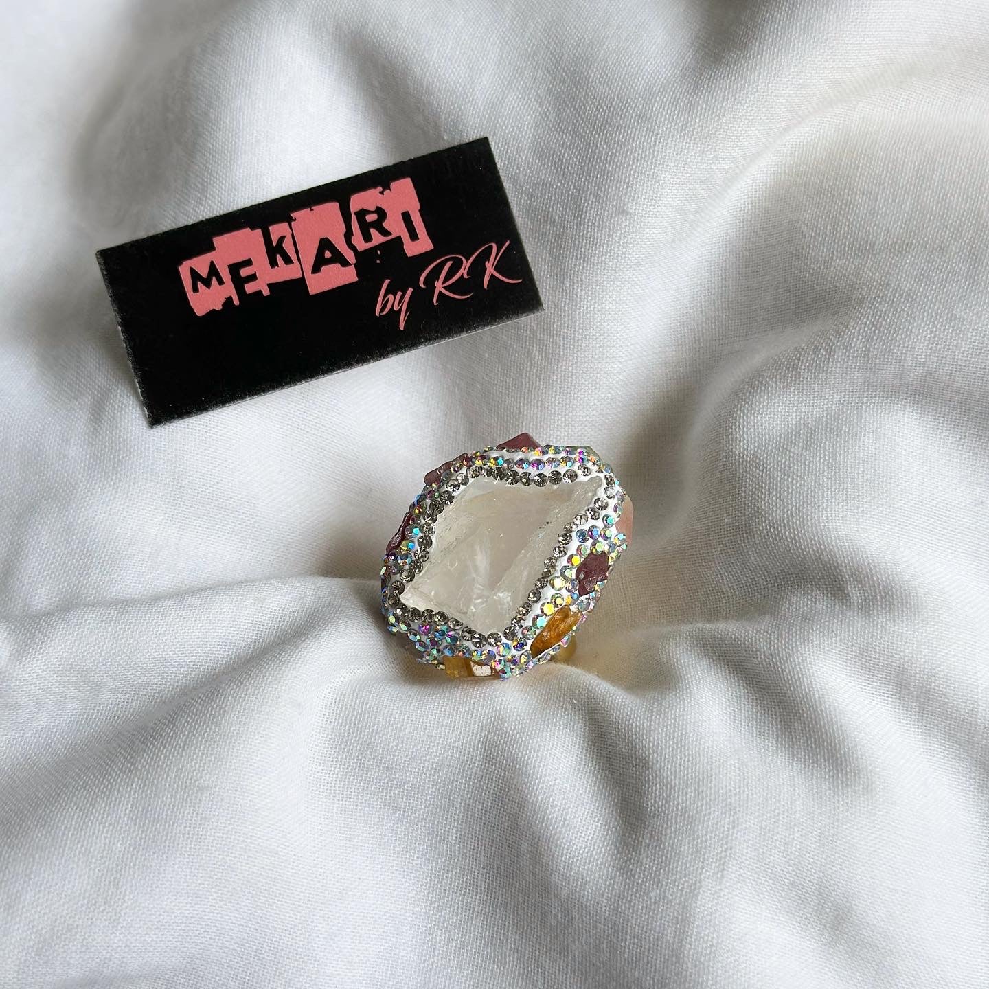 Uncut Crystal Ring