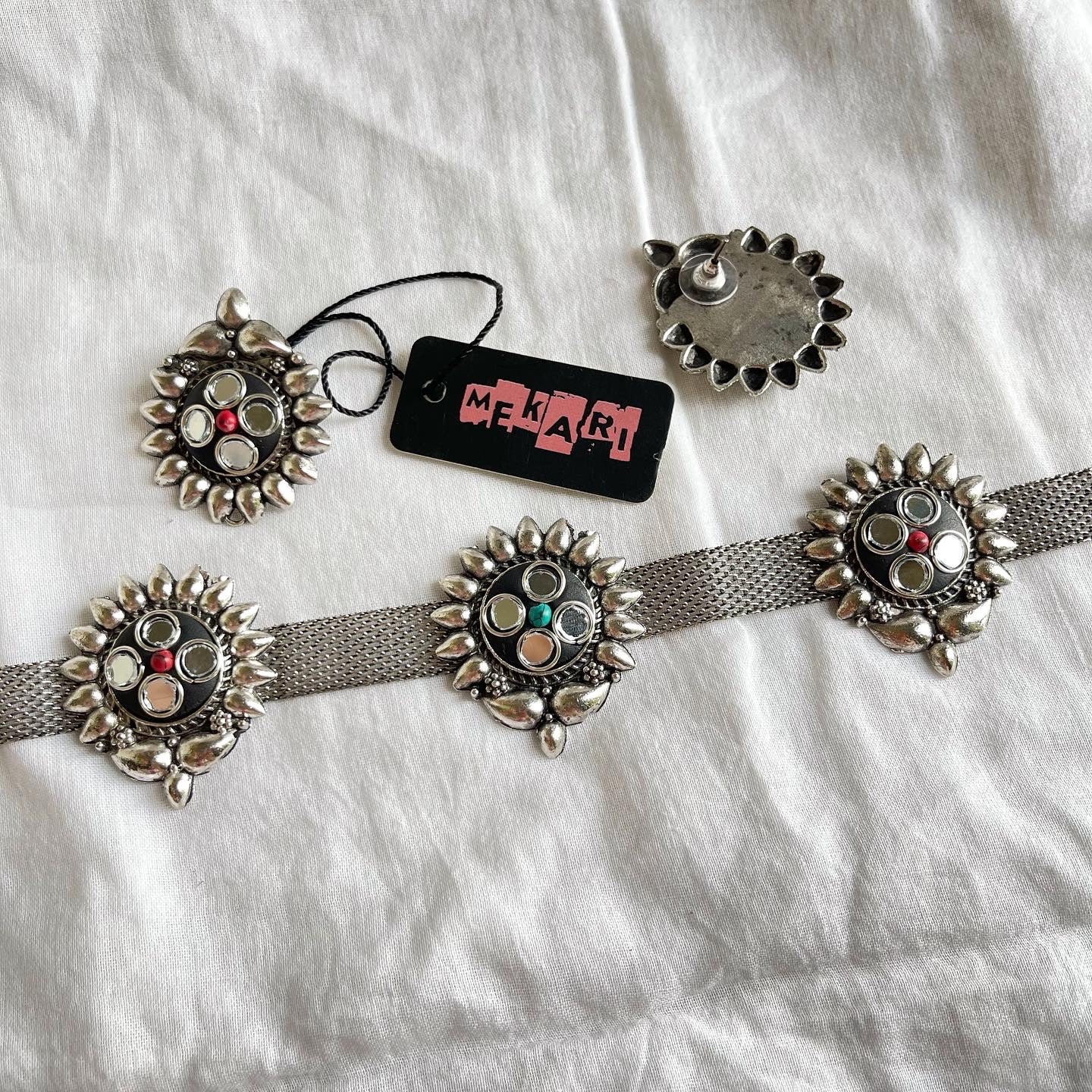 Oxidised Choker Set
