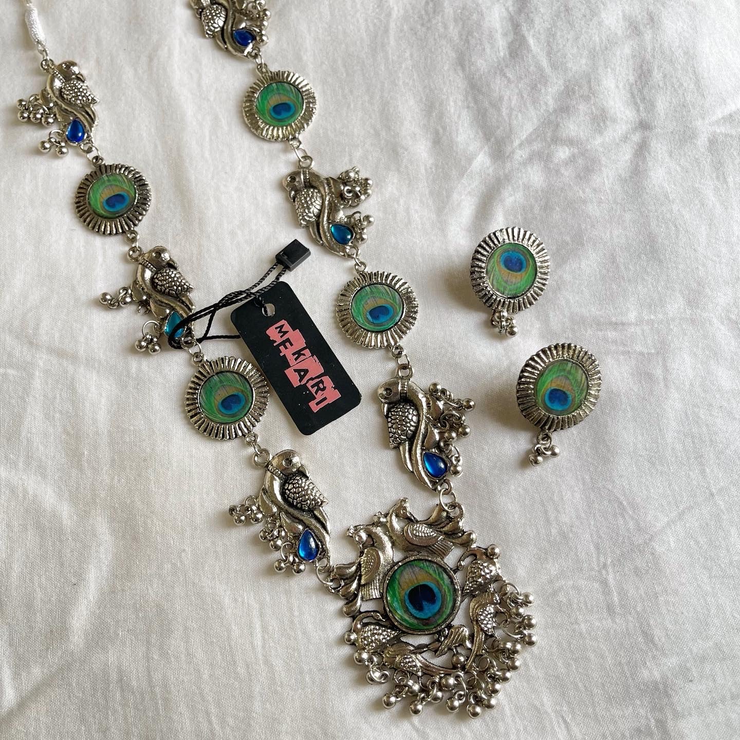 Peacock Mala Set