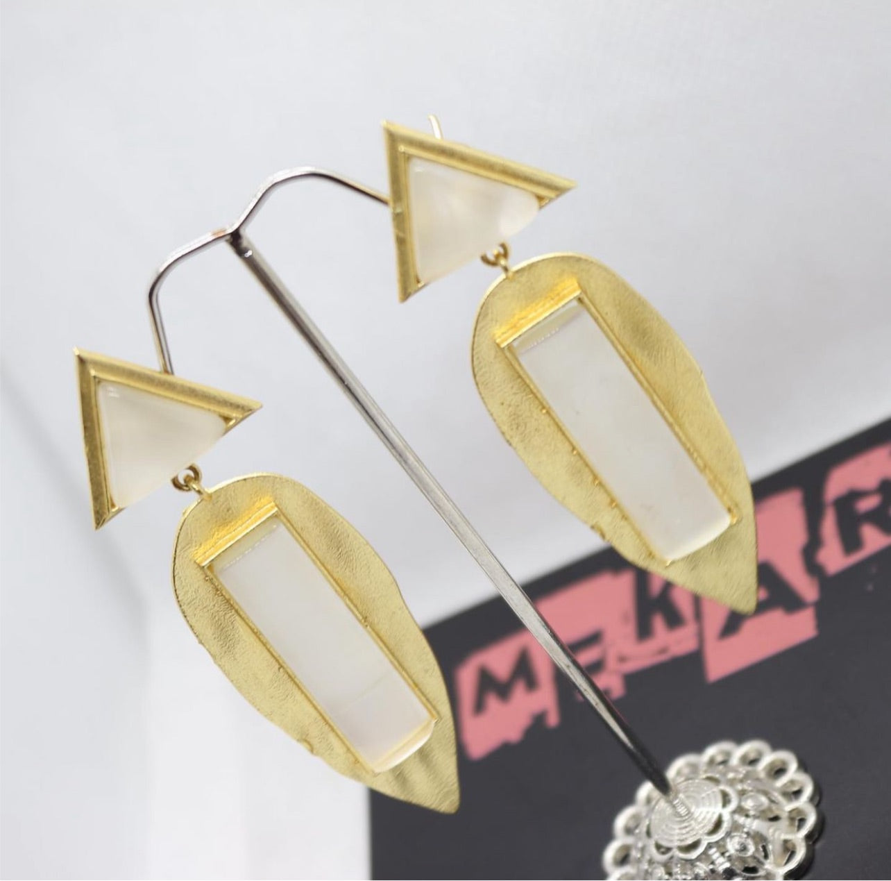 Triangle Drop Crystal Earrings