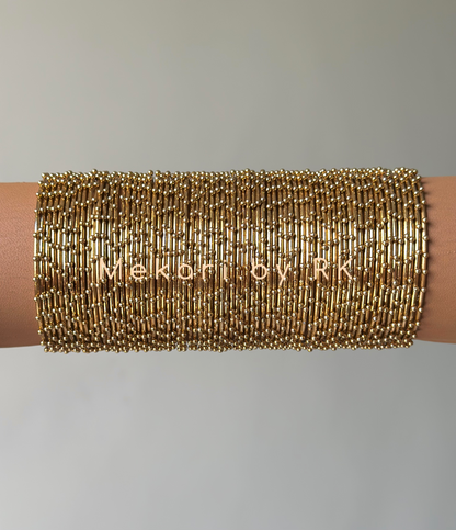 Golden Beaded  Bangles
