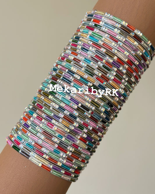 Anaya White Bangles