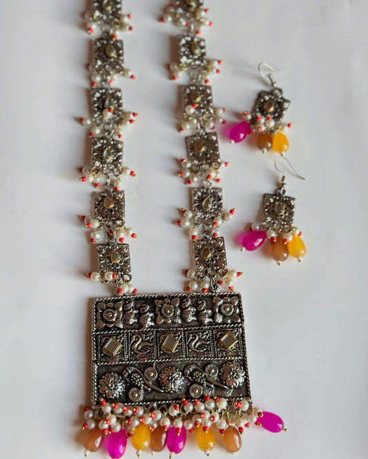 Intricate Block Mala Set