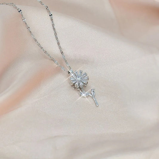 Silver Rotatable Necklace