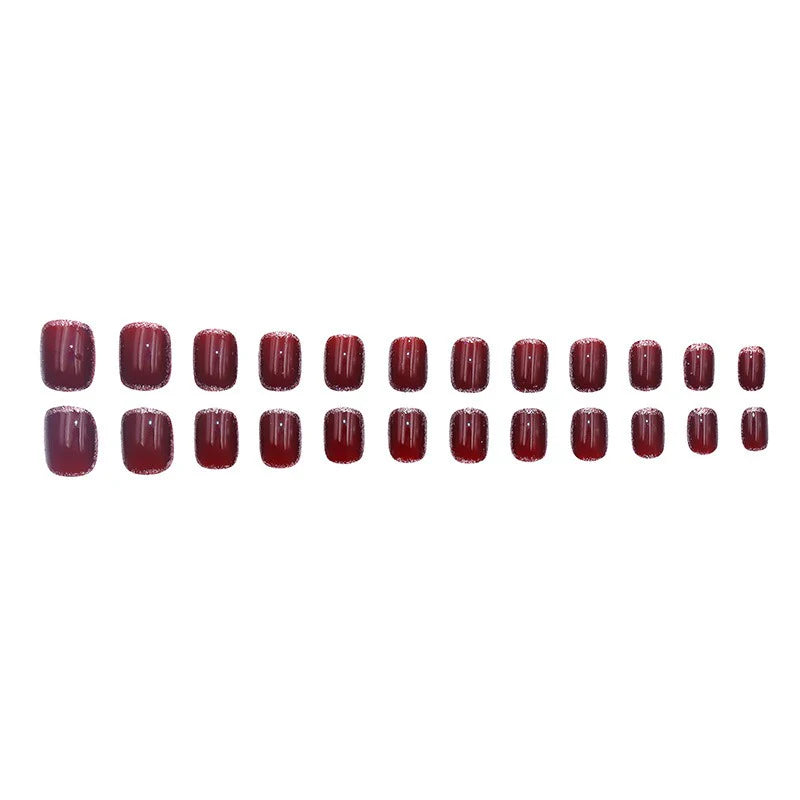Cherry Red Fake Nails