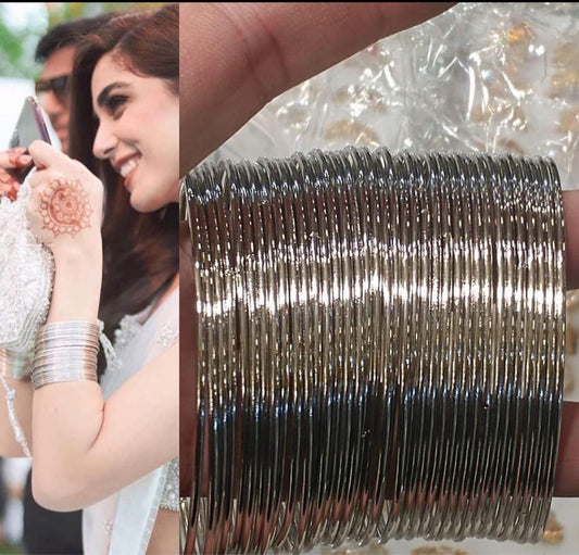 SILVER STEEL BANGLES