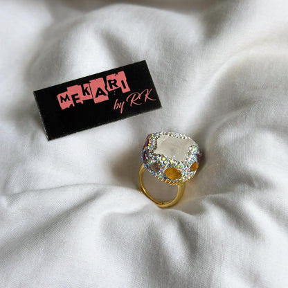 Uncut Crystal Ring
