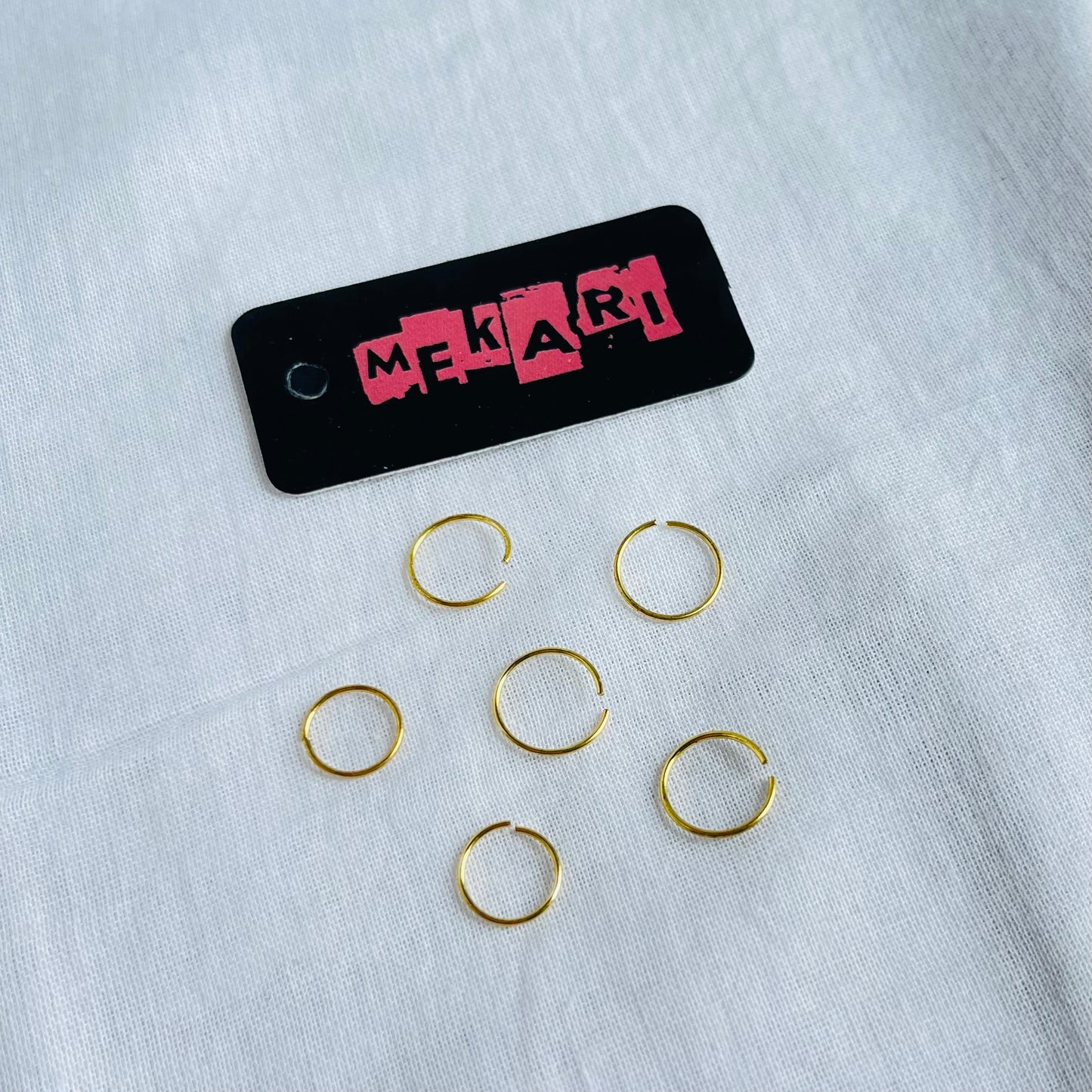 GOLDEN  PLAIN NOSERING PAIR