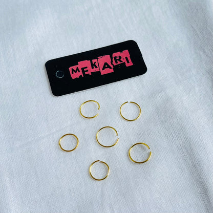 GOLDEN  PLAIN NOSERING PAIR