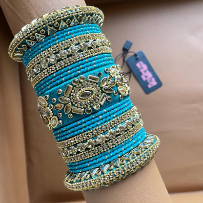 Deena Bangles in Turquoise