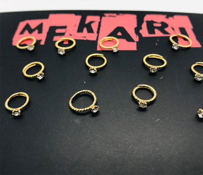 Single Stone Nosering Pair