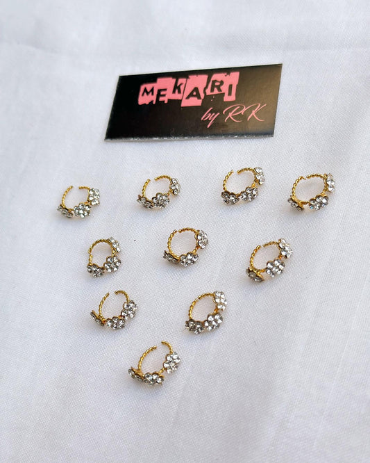 Tri Flower Nosering
