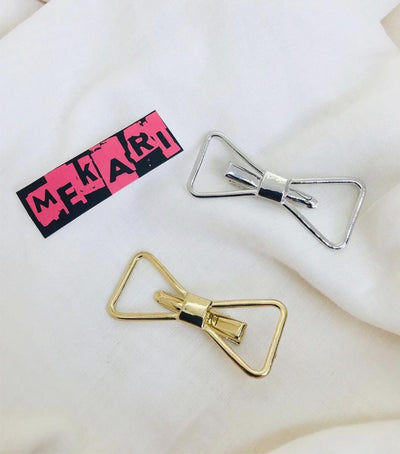 Silver Metallic Bow