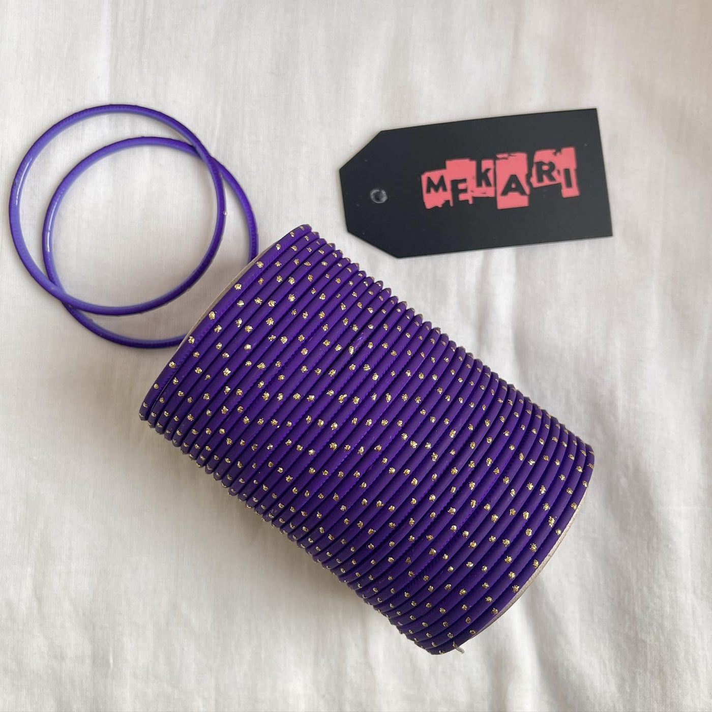 (جامنی)PURPLE METALLIC BANGLES