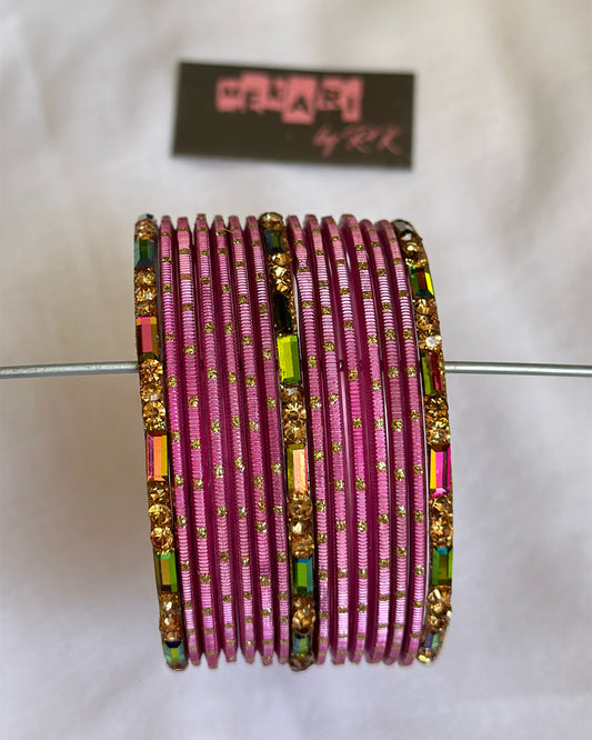 Pink Glow Bangles