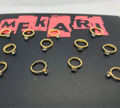 Single Stone Nosering Pair