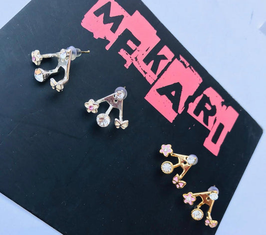 FLOWER BOW STUDS