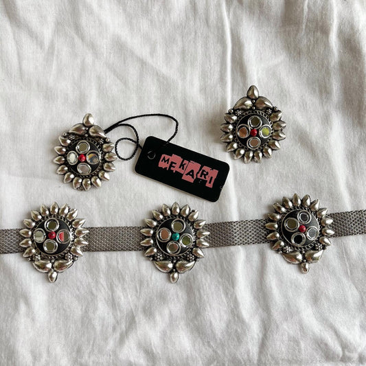 Oxidised Choker Set