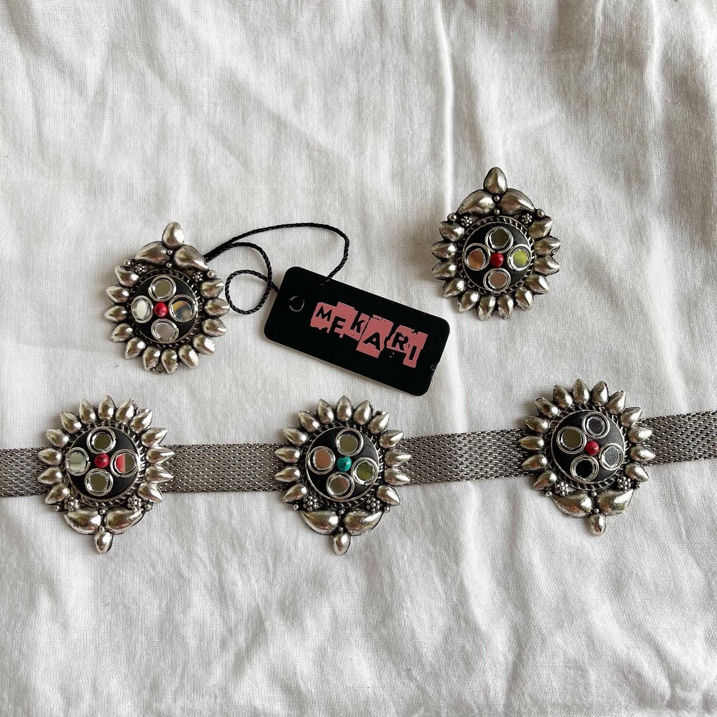 Oxidised Choker Set