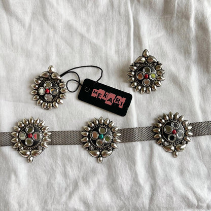 Oxidised Choker Set